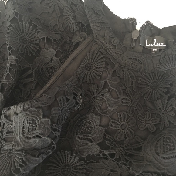 Lulus Lace Love Poem Black Dress XS - Picture 10 of 14